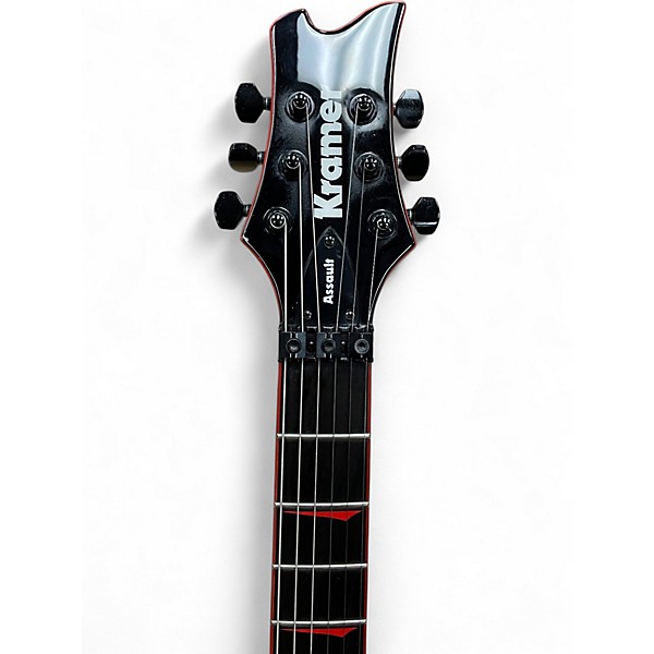 Used Kramer assault 220 fr black and red Solid Body Electric Guitar