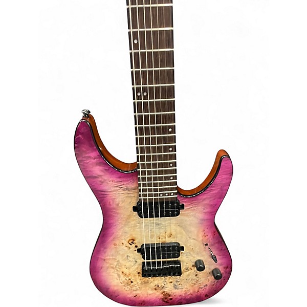Used Schecter Guitar Research DIAMOND SERIES C-7 PRO AURORA BURST Solid Body Electric Guitar