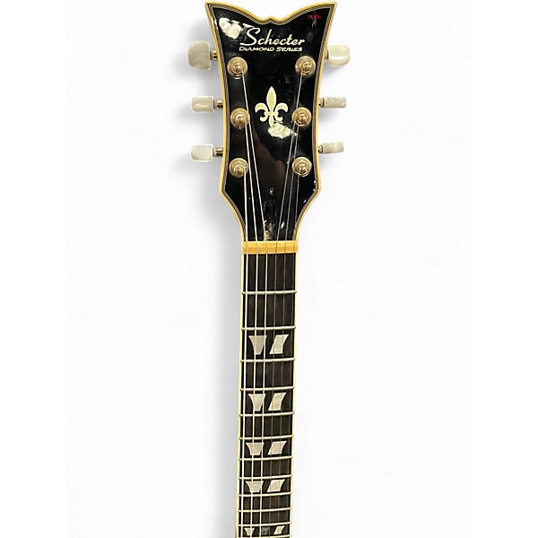 Used Schecter Guitar Research DIAMOND SERIES SOLO III Black Solid Body Electric Guitar