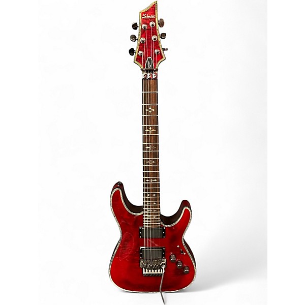 Used Schecter Guitar Research Hellraiser C1 Floyd Rose Black Cherry Solid Body Electric Guitar