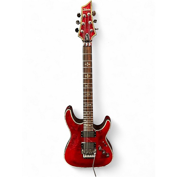 Used Schecter Guitar Research Hellraiser C1 Floyd Rose Black Cherry Solid Body Electric Guitar