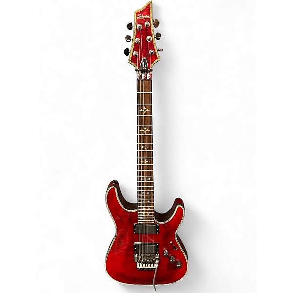 Used Schecter Guitar Research Hellraiser C1 Floyd Rose Black Cherry Solid Body Electric Guitar