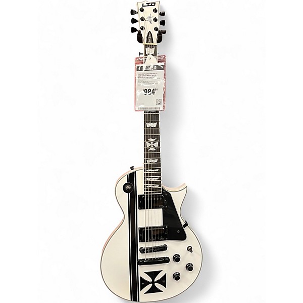 Used ESP James Hetfield Iron Cross White Solid Body Electric Guitar