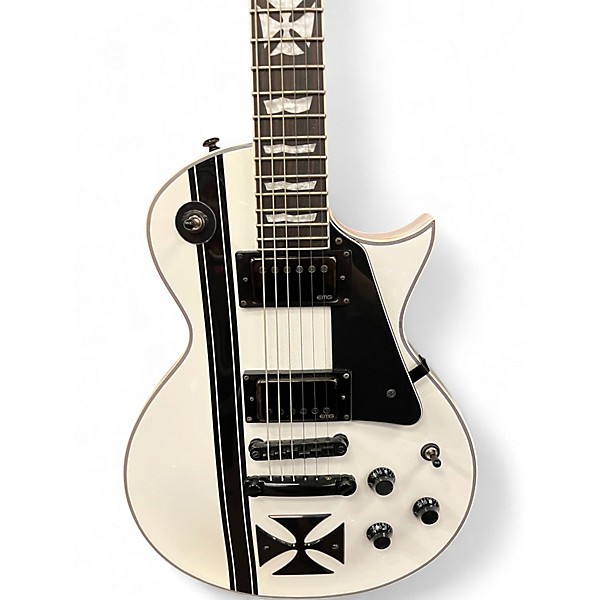 Used ESP James Hetfield Iron Cross White Solid Body Electric Guitar