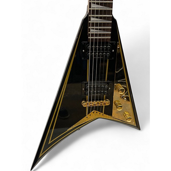 Used Jackson RR3 Randy Rhoads Black and Gold Solid Body Electric Guitar