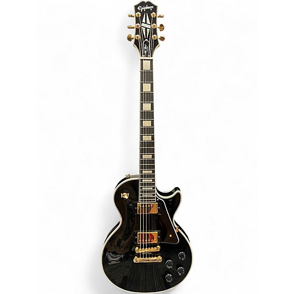Used Epiphone Les Paul Custom Ebony Solid Body Electric Guitar