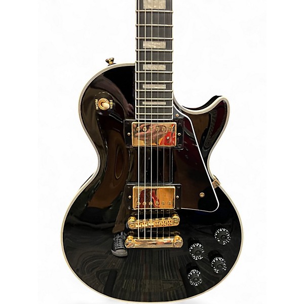 Used Epiphone Les Paul Custom Ebony Solid Body Electric Guitar