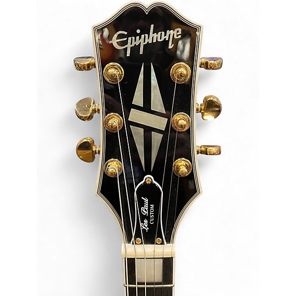 Used Epiphone Les Paul Custom Ebony Solid Body Electric Guitar
