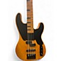 Used Schecter Guitar Research Model T Natural Electric Bass Guitar