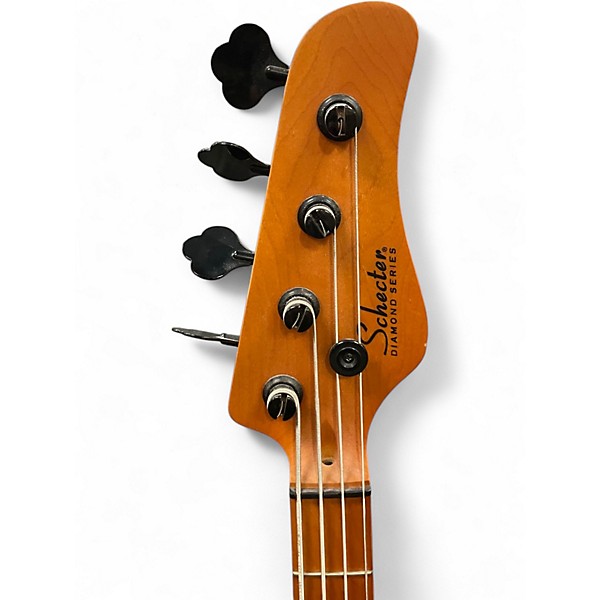 Used Schecter Guitar Research Model T Natural Electric Bass Guitar