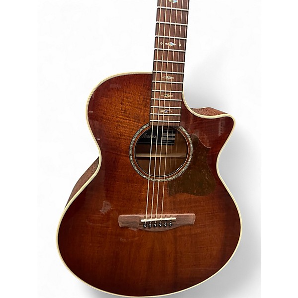 Used Ibanez AE340FMH-MHS Mahogany Sunburst Acoustic Electric Guitar