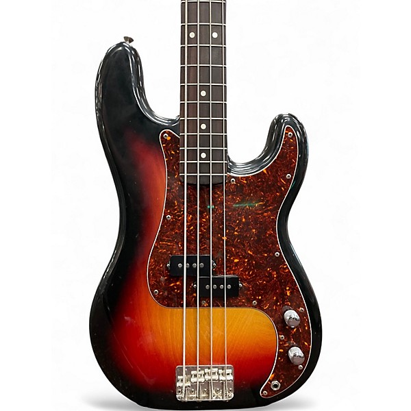 Used Squier Precision Bass Made In Japa Sunburst Electric Bass Guitar