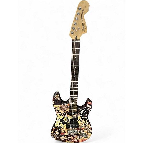 Used Squier OBEY GRAPHIC STRAT OBEY GRAPHIC COLLAGE Solid Body Electric Guitar