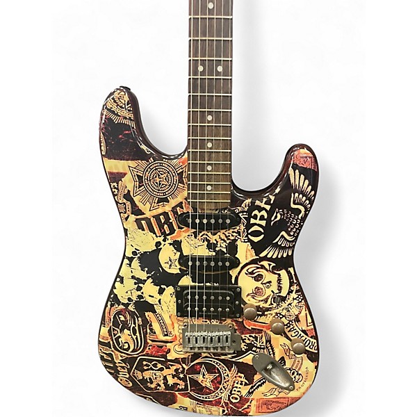 Used Squier OBEY GRAPHIC STRAT OBEY GRAPHIC COLLAGE Solid Body Electric Guitar