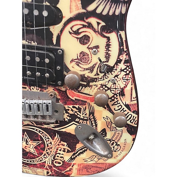 Used Squier OBEY GRAPHIC STRAT OBEY GRAPHIC COLLAGE Solid Body Electric Guitar