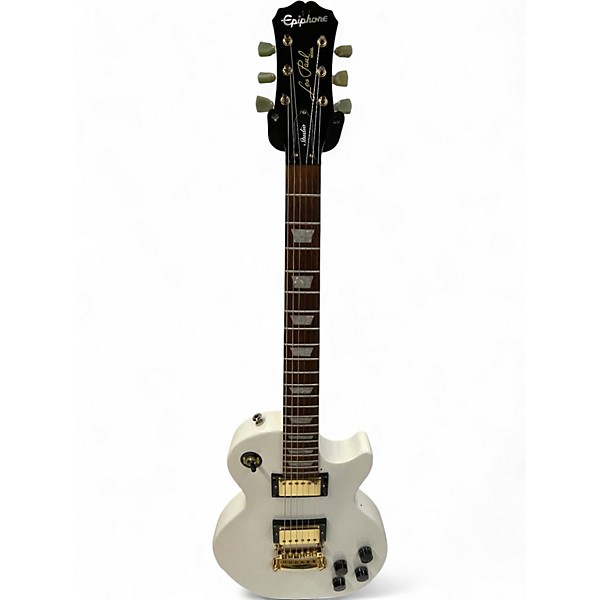 Used 2019 Epiphone Les Paul Studio Alpine White Solid Body Electric Guitar