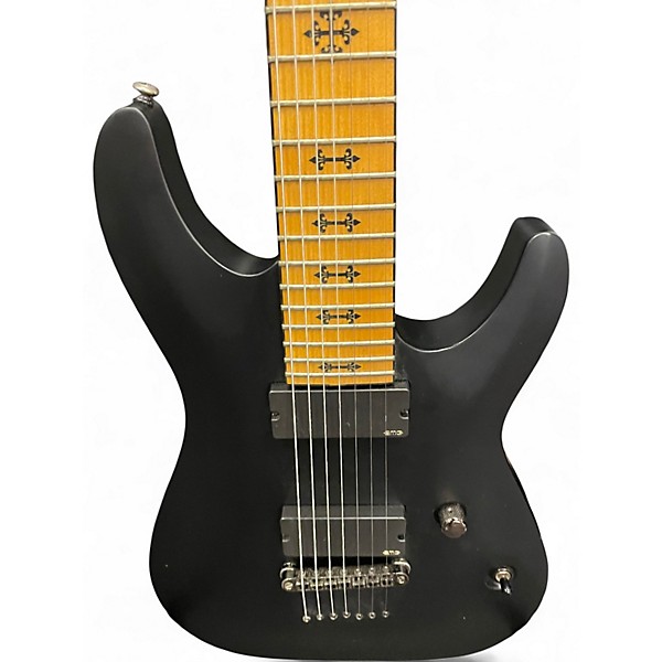 Used Schecter Guitar Research JL-7 Jeff Loomis Signature Black Solid Body Electric Guitar