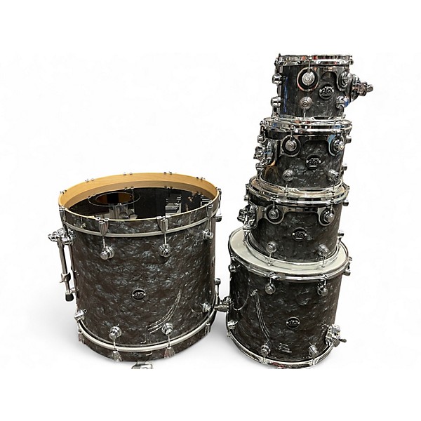 Used DW 5 Piece Performance Series Black Diamond Drum Kit
