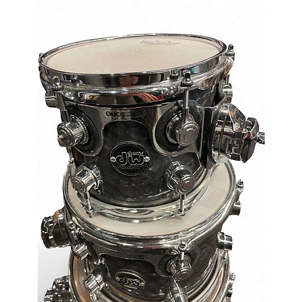Used DW 5 Piece Performance Series Black Diamond Drum Kit
