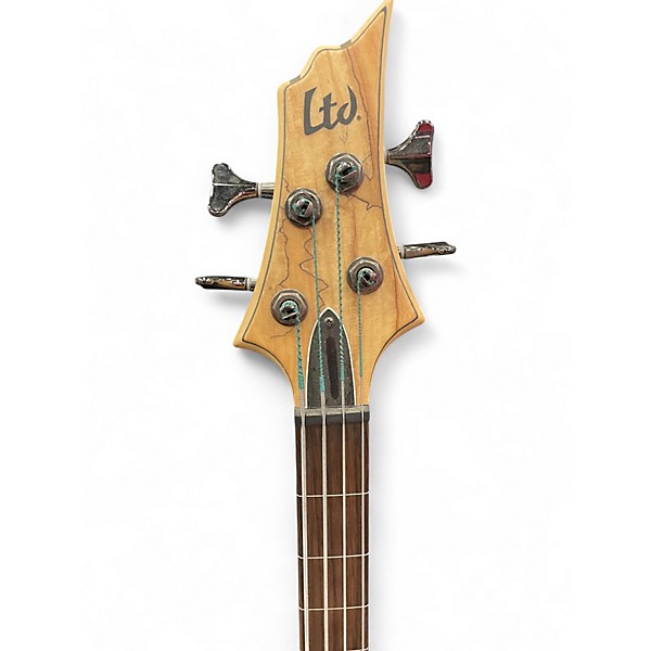 Used ESP B204SMFL Natural Electric Bass Guitar