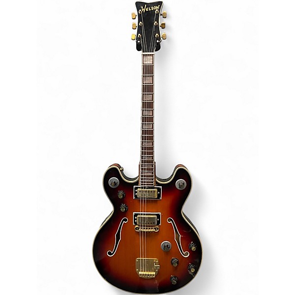 Vintage 1963 Welson GOLD ARROW Sunburst Hollow Body Electric Guitar