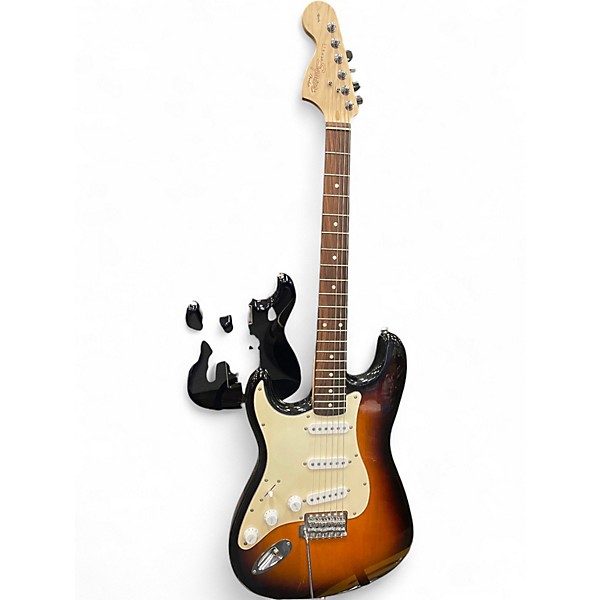 Used Squier Affinity Stratocaster Left Handed Sunburst Electric Guitar