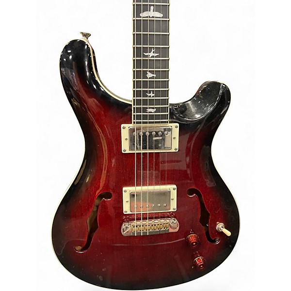 Used PRS SE Hollowbody Standard Fire Red Burst Hollow Body Electric Guitar