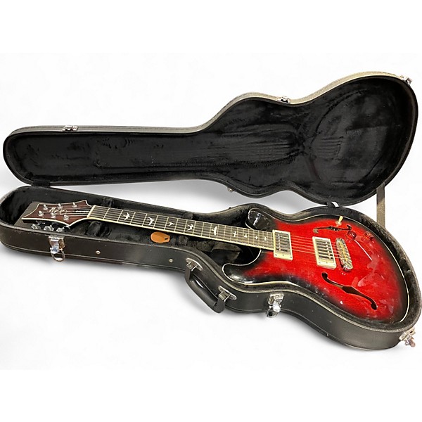 Used PRS SE Hollowbody Standard Fire Red Burst Hollow Body Electric Guitar