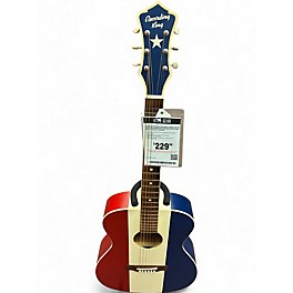 Used Recording King ROA-9-RWB LIMITED EDITION BAKERSFIELD 000 Red White and Blue Acoustic Guitar