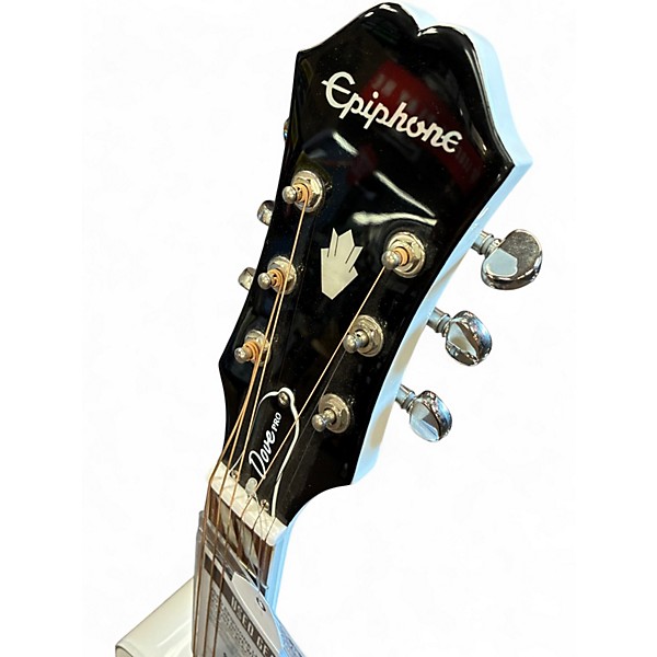 Used Epiphone LIMITED EDITION DOVE White Acoustic Electric Guitar