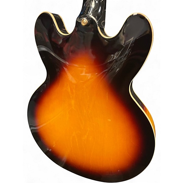 Used Epiphone Dot Deluxe Flametop 2 Color Sunburst Hollow Body Electric Guitar