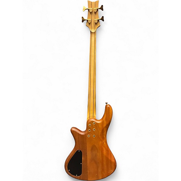 Used Schecter Guitar Research Stiletto Custom 4 String SATIN NATURAL Electric Bass Guitar