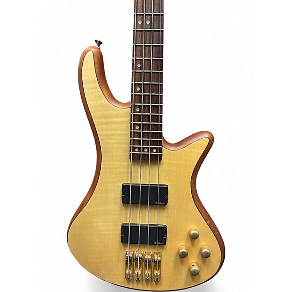 Used Schecter Guitar Research Stiletto Custom 4 String SATIN NATURAL Electric Bass Guitar
