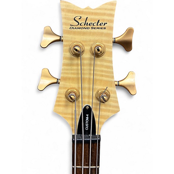 Used Schecter Guitar Research Stiletto Custom 4 String SATIN NATURAL Electric Bass Guitar