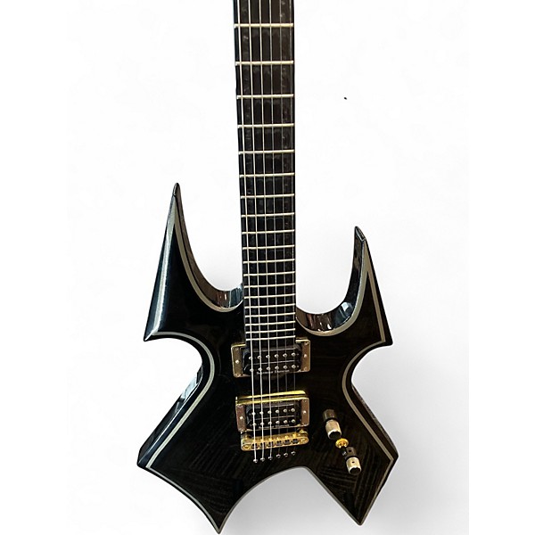 Used B.C. Rich Trace Warbeast T Black and Gold Solid Body Electric Guitar