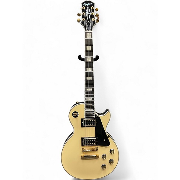Used Epiphone Les Paul Custom Blackback Pro Alpine White Solid Body Electric Guitar
