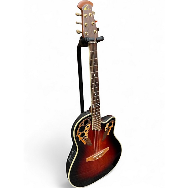 Used Ovation CS257 Celebrity Deluxe Ruby Redburst Acoustic Electric Guitar