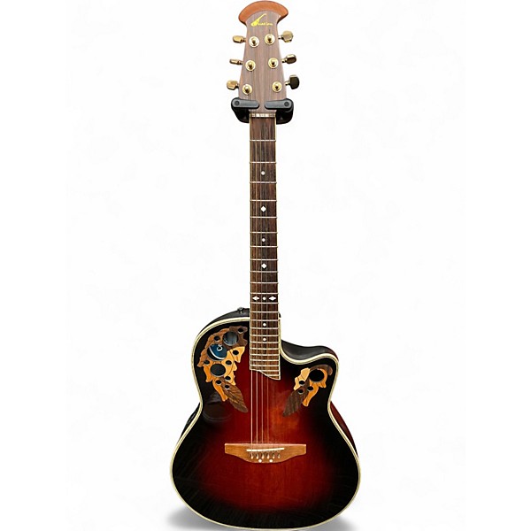 Used Ovation CS257 Celebrity Deluxe Ruby Redburst Acoustic Electric Guitar