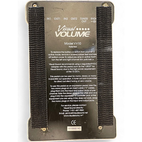 Used Visual Sound VV10 10th Anniversary Visual Volume Pedal