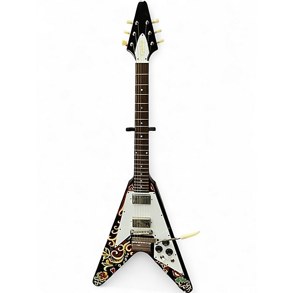 Used Epiphone JIMI HENDRIX LOVE DROPS V Black Solid Body Electric Guitar