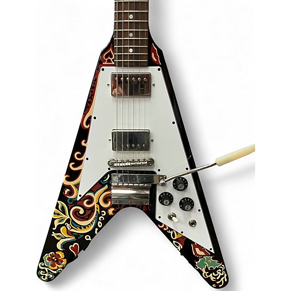 Used Epiphone JIMI HENDRIX LOVE DROPS V Black Solid Body Electric Guitar
