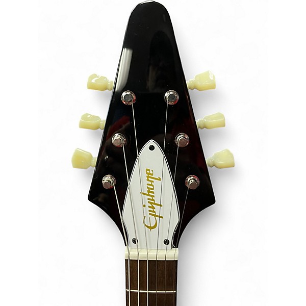 Used Epiphone JIMI HENDRIX LOVE DROPS V Black Solid Body Electric Guitar