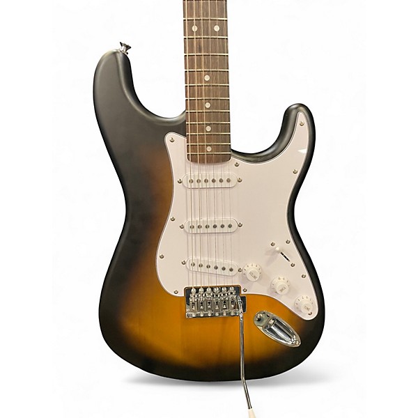 Used Squier Debut Collection Strat 2 Color Sunburst Solid Body Electric Guitar