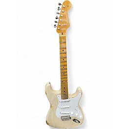 Used Fender LTD FAT 54 SRAT REL/CC Aged White Blonde Solid Body Electric Guitar