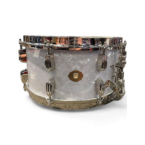 Used Slingerland 14X7.5 RadioKing Snare White Pearl Drum