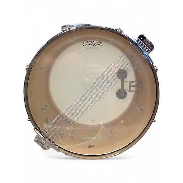 Used Slingerland 14X7.5 RadioKing Snare White Pearl Drum