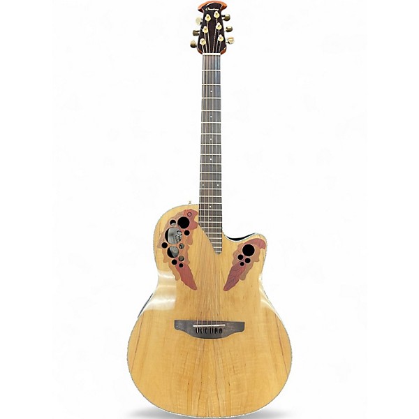 Used Ovation Celebrity Elite Plus CE44P-SM-G Natural Acoustic Electric Guitar