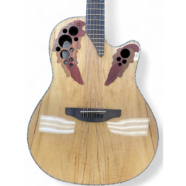 Used Ovation Celebrity Elite Plus CE44P-SM-G Natural Acoustic Electric Guitar