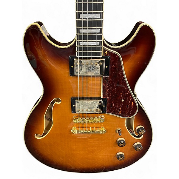 Used Ibanez AS93FM 2 Tone Sunburst Hollow Body Electric Guitar
