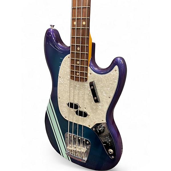 Used Fender vintera mustang Burgundy Electric Bass Guitar